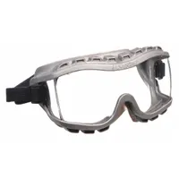 These comfort-fit over-the-glass (OTG) safety goggles feature a clear anti-fog lens and direct venting. The fabric band provides secure fit. Suitable for eye protection against impact, dust, and splashes in industrial environments such as machining, material handling, and maintenance tasks