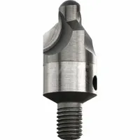 This carbide countersink features three flutes and a 1/4"-28 threaded shank for secure mounting. With a 5/32 in body diameter, it is used to create conical recesses for flat-head screws in metalworking and machining applications. The 90° angle and three-flute design help produce smooth, chatter-free cuts