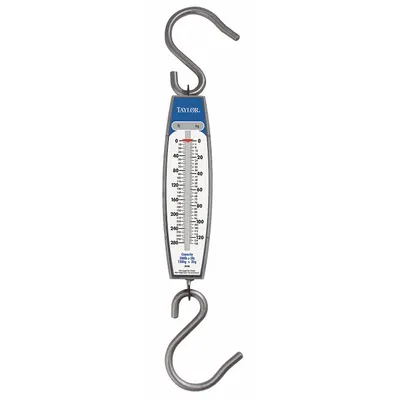 TAYLOR Mechanical Hanging Scale: kg/lb, 2 kg/5 lb, Analog Linear - Mechanical Hanging Scales