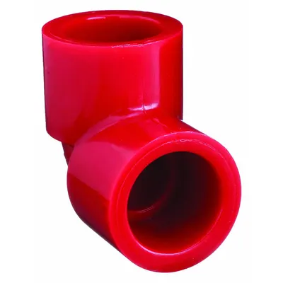 NIBCO Pipe Elbow: 90° Elbow, Polyvinylidene, 1 in x 1 in Fitting Pipe Size, Female Female - UV-Resistant Schedule 80 Pipe Fittings
