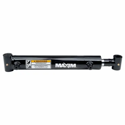 MAXIM Welded Hydraulic Cylinder: 2.5 in Bore Dia., 8 in Stroke Lg, 16 in Retracted Lg - Cross-Tube Mount Welded Hydraulic Cylinders