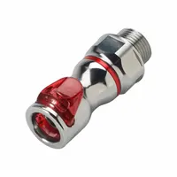 Quick Connection Coupling: Straight, 3/8 in Pipe Size, Warm Red, Quick Disconnect/Threaded, Brass (MPN LQ4D31006RED)