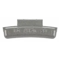 Zinc clip-on wheel weight with coated finish for passenger car aluminum rims. Attaches directly to the rim flange to correct wheel imbalance and reduce vibration during rotation