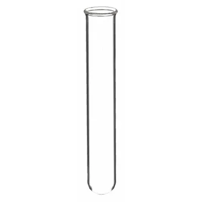 KIMBLE Test Tube: 23 mL, Test Tube, 16 mm Body Dia, 150 mm Overall Ht, Colorless - Glass Test Tubes