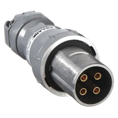 HUBBELL Pin and Sleeve Plug: Gray, 250V DC/600V AC, Three Phase, 100 A, 4 Pole - Hazardous Location Plugs