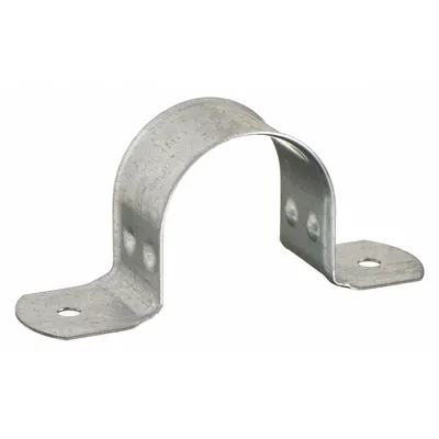 NVENT CADDY Pipe Strap: Pre-Galvanized Steel, For 1 1/4 in Pipe, For 1 21/32 in Max OD (MPN 1080125EG) - Standard Strap Clamps