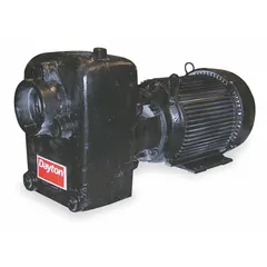 Self-priming centrifugal pump with TEFC motor enclosure for industrial water transfer, dewatering, and irrigation. Operates on 208-230/460V AC, delivers up to 88 ft head, and features 3-inch compatible intake and discharge connections.
