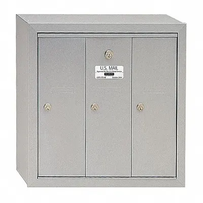 SALSBURY INDUSTRIES Mailbox: 4B+, 3 Doors, Vertical, 19 in H x 18 3/4 in W x 7 1/2 in D, Surface Mounting - Multi-Unit Mailboxes