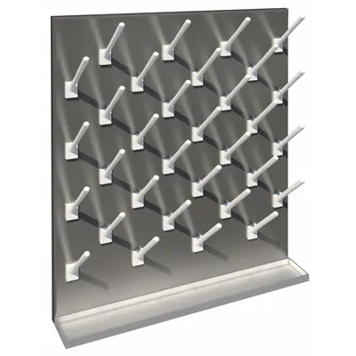 INSTOCK Pegboard: 30 in Overall Ht, 36 in Overall Wd, 36 in Overall Lg, Wall, 60 Pegs - Wall-Mounted Drying Racks