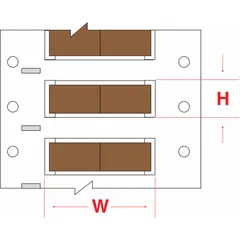 Polyolefin precut sleeve label roll in brown matte finish. Each sleeve measures 3/16 in x 1 in and fits wire gauges 10 AWG to 20 AWG. Designed for use with the BBP72 printer series. Suitable for permanent wire and cable identification in control panels, electrical cabinets, and machinery.