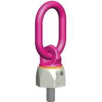 RUD CHAIN Hoist Ring: Pivot/Swivel, Steel w/Pink Powder-Coated Bail, M24-3, Max. 7,700 lb, Lifting (MPN 7100640)
