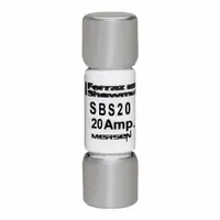 MERSEN Fuse: SBS Series, Midget, Fast-Acting, 20 A, 600 V AC, 13/32 in x 1 3/8 in, Non-Indicating (MPN SBS20)