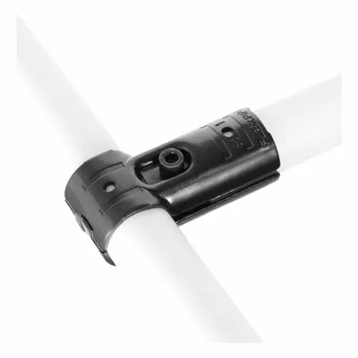 FLEXPIPE Tee Joint Set: Tee Joint Set, Tee, Black, Hot Rolled Steel, 3 1/4 in Lg - Clamps, Joints & Accessories for Clamp-On Pipe Systems