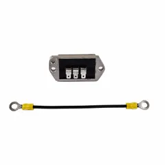 This KOHLER regulator rectifier converts AC voltage to DC and regulates charging output in compatible engine systems. It is used in small engines for outdoor power equipment such as lawn tractors and generators. Compatible with manufacturer number SV830-0016.
