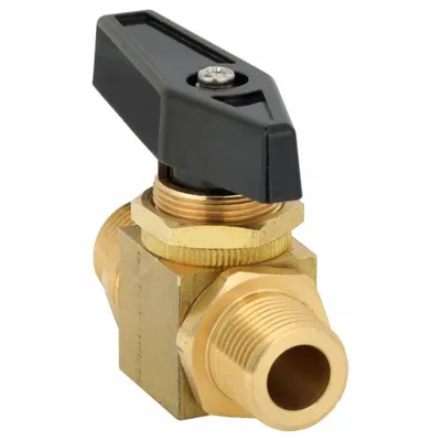 OEM Panel-Mount Brass Ball Valve, 3/8 in, MNPT x MNPT, Lever Handle - Panel-Mount Brass Ball Valves