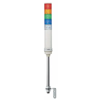 SCHNEIDER Tower Light Assembly: 5 Tier, Blue/Clear/Green/Orange/Red, Sounder Tier Included - Five-Tier Tower Light Assemblies