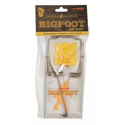 JT EATON Rat Trap, Wood Snap Trap, 3/8 in H x 3-1/4 in W, Model 401 - Rodent Traps