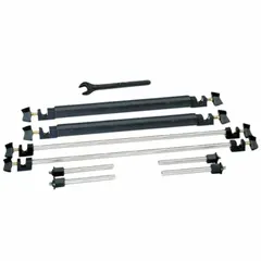Stainless steel frame with tension roller attachment for use with HEIDOLPH Promax 1020 and Unimax 1010 shakers. Overall length 5 inches. Securely holds vessels during mixing or shaking operations.