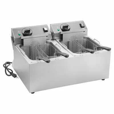VOLLRATH CF2-3600DUAL Electric Fryer, Dual Pot, 10 lb Capacity, 23 in Wide - Electric Fryers