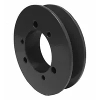 Cast-iron V-belt pulley with a single groove and 16.35-inch outer diameter. Features a bushed bore with SK quick-detachable bushing system for easy installation and removal. Used in power transmission systems to transfer motion between shafts via V-belts