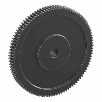 KHK GEARS Spur Gear: Module m 1.5, 100 Teeth, 15 mm Bore Dia, Black Oxide Coated Carbon Steel - Metric Spur Gears with Standard Hub