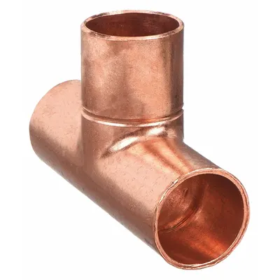 NIBCO Sweat Fitting Tee: 3/16 in CTS x 3/16 in CTS x 3/16 in CTS, Cup x Cup x Cup - Wrot Copper Tube Fittings