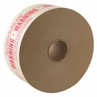 This medium-duty water-activated kraft tape is designed for sealing corrugated cartons and boxes in shipping and packaging applications. The tape activates with water to form a strong, tamper-evident bond. Each roll measures 2 13/16 inches wide by 450 feet long, and the pack contains 10 rolls