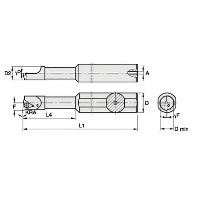 WIDIA Indexable Boring Bar: QSBI37562511255R (MPN 2825832) - Indexable Boring Bars