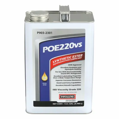CARRIER POE220vs Polyol Ester Synthetic Refrigeration Oil, ISO-220, 1 gal Can - Polyol Ester Synthetic Refrigeration Oils