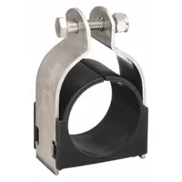 Vibration-Dampening Strut Clamp: 304 Stainless Steel, For 1 1/5 in Copper Tube, For 1 3/8 in Max. OD (MPN 022NS026)