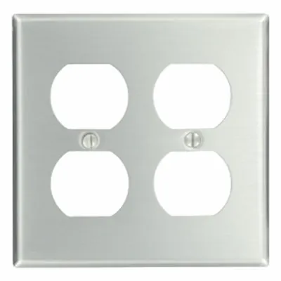 LEVITON Wall Plate: Duplex Outlet, 2 Gang - General Purpose Wall Plates