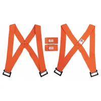 These manual lifting straps are constructed from polypropylene in black and safety orange. Each strap has a 700 lb max load capacity. Sold as a 2-pack, they are used for lifting and moving heavy or awkward loads such as furniture, equipment, or machinery in warehouses, construction sites, and industrial facilities