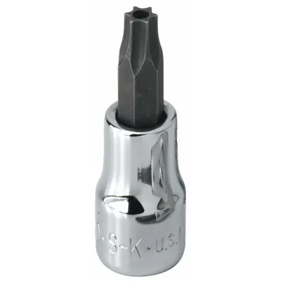 SK PROFESSIONAL TOOLS Socket Bit: 3/8 in Drive Size, Security Torx Tip, T50 Tip Size - Security Torx Bit Sockets