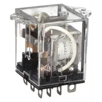 OMRON Flange Mount Relay: Surface (Top Flange) Mounted, 10 A Current Rating, 12V DC, 3PDT (MPN LY3F-DC12)