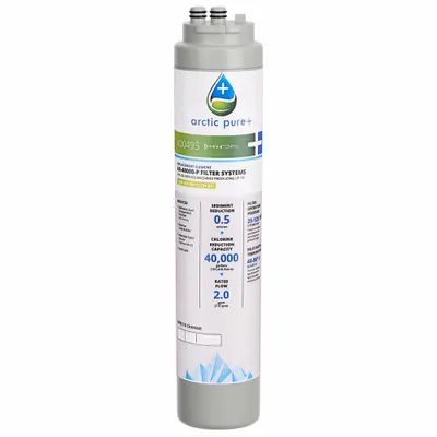 MANITOWOC Water Filter Cartridge: 0.5 micron, 2 gpm, 21 5/16 in Overall Ht - Quick-Connect Ice Machine & Refrigerator Water Filters