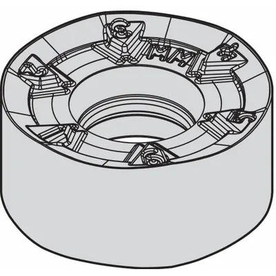 WIDIA Round Milling Insert: RNPJ1204M0SMM (MPN 5276361) - Round (R) Indexable Milling Inserts