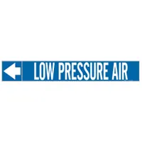 Pipe Marker: Low Pressure Air, Blue, White, Fits 1 1/2 to 2 in Pipe O.D., 25 Pipe Markers (MPN 20443)