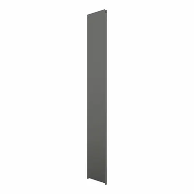 HADRIAN Pilaster: Stainless Steel, Powder-Coated, Slate, 82 in Ht, 24 in Wd - Pilasters for Bathroom Partitions
