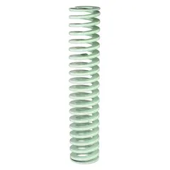 This RAYMOND die spring is an ISO-D series alloy steel spring with a cylindrical shape and closed, ground ends. Each spring measures 5 33/64 inches in length and is supplied in a 3-pack. Designed for controlled, high-force return in stamping dies, metal forming tools, and press applications under heavy cyclic loads.