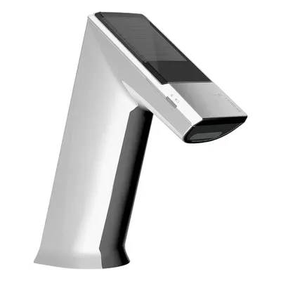 SLOAN Bathroom Sensor Faucet: BASYS, Cast Zinc, Chrome Finish, Single-Post, Solar - Single-Post Sensor Bathroom Faucets