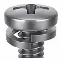 SEMS Screw: Split Lock, #6-32 Thread Size, 1/4 in Lg, Stainless Steel, Passivated, Pan, 25 PK (MPN 1-PPL-6C-25)