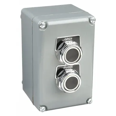 SCHNEIDER Control Station: 1 Gang, (2) Push Buttons, 2NO/2NC, Open/Close, 0 Pilot Lights - Push-Button Control Stations