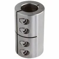 CLIMAX METAL PRODUCTS Rigid Shaft Coupling: 1/2 in Bore Dia 1, 1/2 in Bore Dia 2, Round, One-Piece (MPN ISCC-050-050-S)