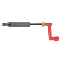 This plastic prewinder tool is used to install helical thread inserts into pre-tapped holes. It is compatible with metric coarse right-hand threads and 18-8 stainless steel inserts. The tool has an overall length of 8 inches and is designed for use in general manufacturing repairs