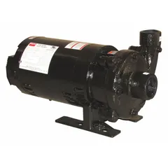 This Dayton horizontal booster pump is a three-phase unit rated at 2 hp with a dual voltage of 230/460V AC. It delivers a best efficiency flow of 82 gpm and a shut-off pressure of 42 psi. Designed for continuous-duty operation, it is used to boost water pressure in commercial and industrial water supply systems, irrigation, and HVAC applications.