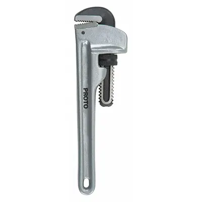 PROTO Pipe Wrench: Aluminum, 4 in Jaw Capacity, Serrated, 24 in Overall Lg, I-Beam - Straight Pipe Wrenches