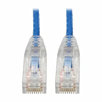 EATON TRIPP LITE Ethernet Cable: Unshielded, Cat 6, 0.7 ft Overall Lg, PVC, Round, 1, 28 AWG - Category 6 Patch Cords with PoE