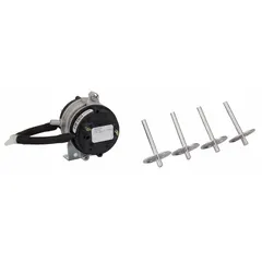 Air flow switch and tube assembly for detecting air movement in ducts. Used in HVACR systems to prove airflow for burner or fan interlock circuits. Suitable for commercial heating, ventilation, and air conditioning equipment.