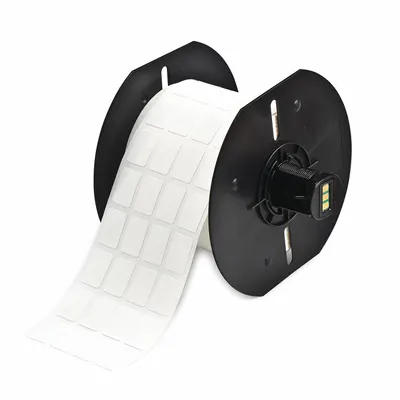 BRADY Wraparound Label: 3/4 in x 1/2 in, Vinyl, Black on White - Brady Precut Label Rolls