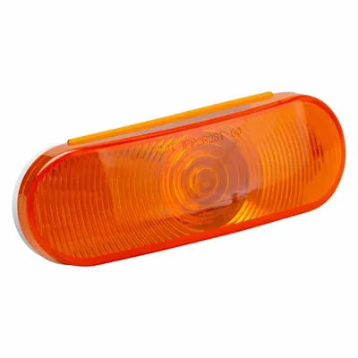 GROTE Stop/Turn/Tail Light: Incandescent, Turn Signal Light, Amber, Oval - Turn Signal Lights